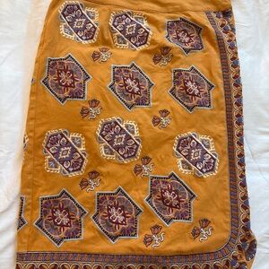 Anthropologie Krissy Embroidered Pencil Skirt